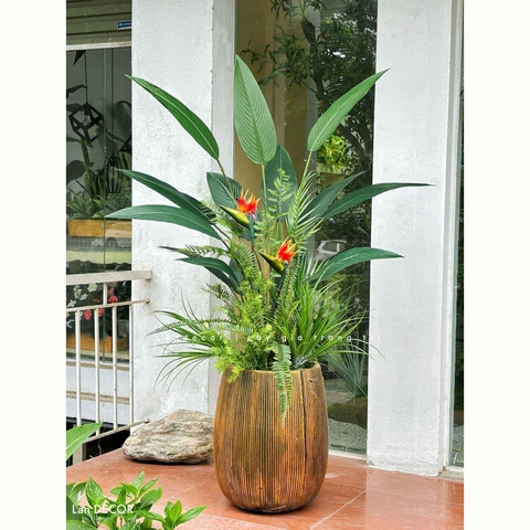 Cây chuối thiên điểu trang trí LanDecor (140cm) - LC3180 mix