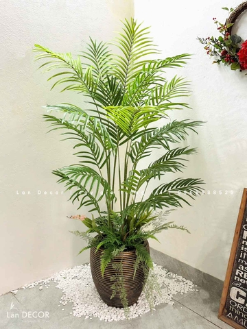 Cây Dừa Cảnh Trang Trí Không Gian (160cm)- LC3038MIX-1