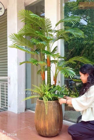 CHẬU CÂY DỪA TIỂU CẢNH PHONG CÁCH NHIỆT ĐỚI LAN DECOR - LC3062 MIX