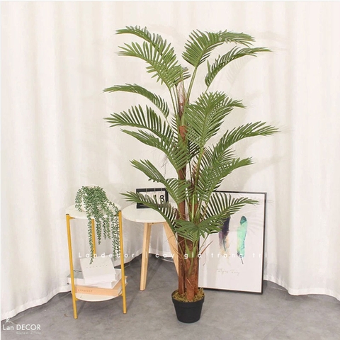Dừa Cảnh Giả - Cây Dừa Giả Trang Trí Văn Phòng Tạo Điểm Nhấn Tinh Tế (180cm)- LC2962