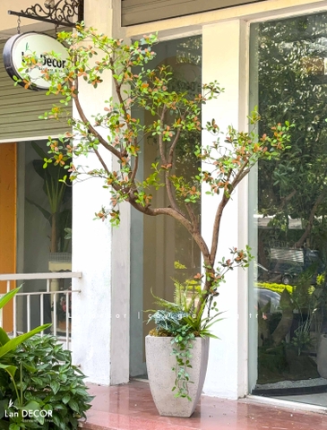 Cây Giả Thiết Kế - Cây Lá Đỏ Giả Dáng Huyền Thiết Kế Không Gian Ấn Tượng (220cm)- CC1384
