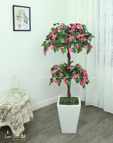 Cây hoa Đỗ Quyên trang trí không gian sang trọng Lan Decor(140cm) - LC2515