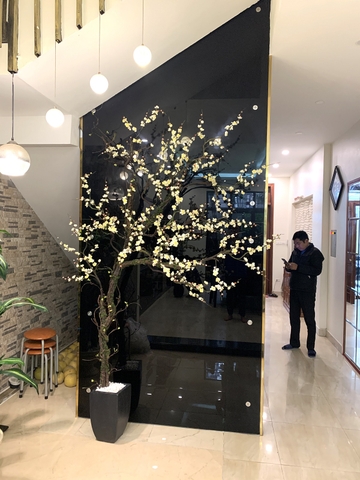 Cây mận trắng trang trí nhà đẹp LanDecor cao 2,4m - CC564
