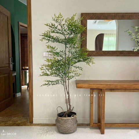 Cây Giả Decor- Cây Nam Thiên Trúc Giả Trang Trí Tiểu Cảnh Tự Nhiên (160cm)- LC3042