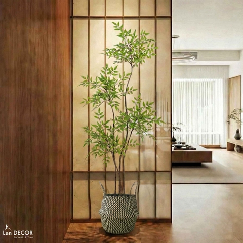 Nam Thiên Trúc Decor- Cây Nam Thiên Trúc Giả Trang Trí Nhà Đẹp (150cm)- LC3047-4 thân