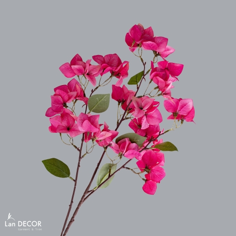 Cành Hoa Giả - Cành Hoa Giấy Giả Làm Cây Trang Trí Tiểu Cảnh (90cm)- HC1484