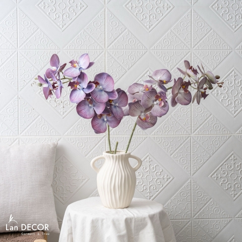 Cành Hoa Giả - Cành Lan Hồ Điệp Giả Màu Sắc Độc Đáo (100cm)- HC1486-1