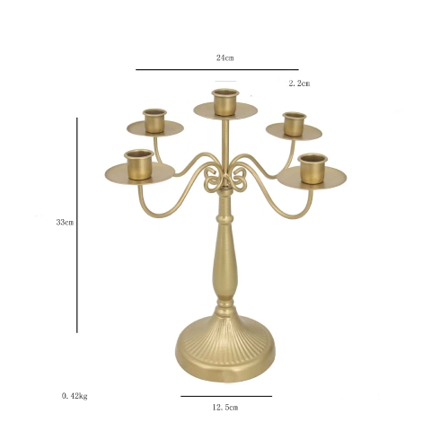 Chân nến decor bằng sắt nghệ thuật phong cách Châu Âu sang trọng - DC039