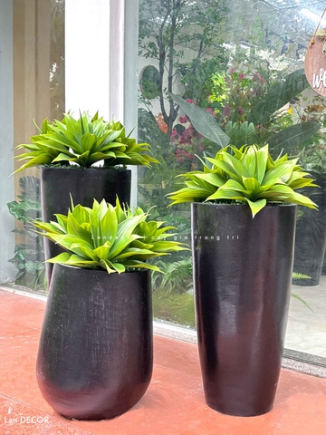 Tiểu Cảnh Cây Giả- Chậu Cây Lô Hội Giả Thiết Kế Cửa Hiệu (cao 70-105cm, tán 60cm)- CC1130