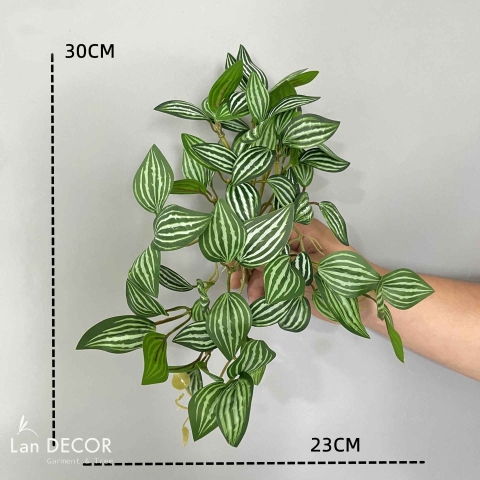 Cây Cỏ Giả Trang Trí- Cụm Lá Lông Mày Trang Trí Bồn Tiểu Cảnh (30cm)- HC1240