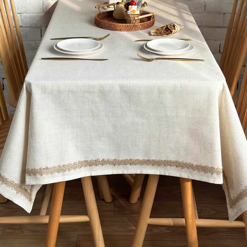 Khăn Trải Bàn Vải Xước Decor Phòng Khách Căn Hộ Vintage - TB605