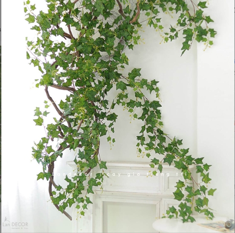 Cành Giả Trang Trí- Dây Thường Xuân Giả Leo Rủ Tự Nhiên (170cm)- HC1322