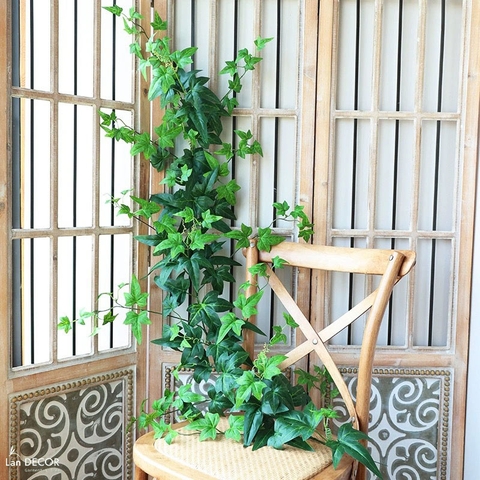Cành Giả Trang Trí- Dây Thường Xuân Giả Leo Rủ Tự Nhiên (170cm)- HC1322