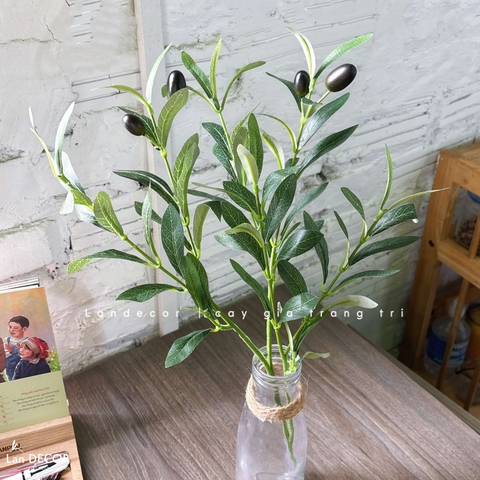 Cành Lá Giả- Cành Lá Olive Thiết Kế Cây Giả Tiểu Cảnh - HC421, HC422