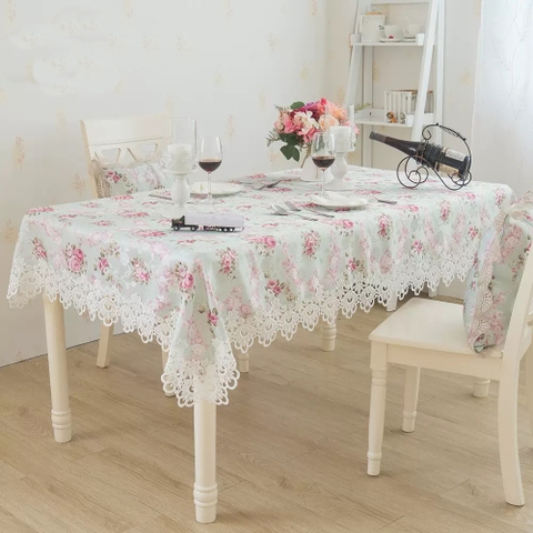 Khăn trải bàn hoa trang trí tiệc trà, phòng khách căn hộ- TB606