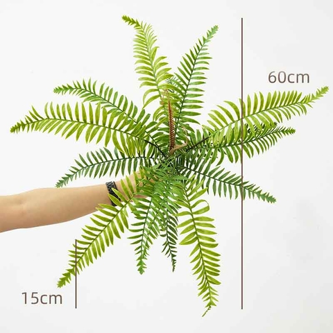 Cành Lá Giả Decor - Cụm Dương Xỉ Giả Decor Không Gian Xanh (60cm)- HC1267
