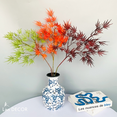 Cành Lá Giả Trang Trí- Cành Lá Giả Sắc Màu Decor Không Gian Độc Đáo (70cm)-HC1496