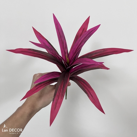 Cành Lá Giả Decor- Cành Phát Tài Giả 16 Lá Decor Độc Đáo (40cm)- HC1410