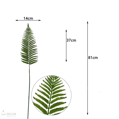 Cành Lá Giả- Cành Dương Xỉ Giả Trang Trí Tiểu Cảnh Không Gian (80cm)- HC1464