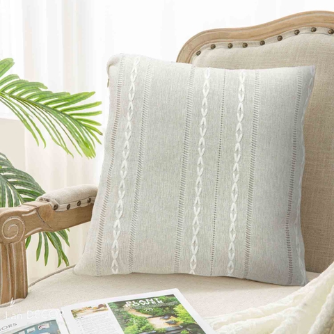 Vỏ gối họa tiết thêu sang trọng (45x45cm) - VG585