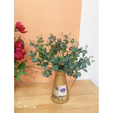 Bình thiếc lá táo trang trí Landecor - BH1165
