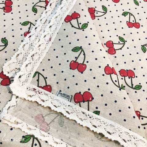 TB301 - Khăn trải bàn họa tiết quả cherry