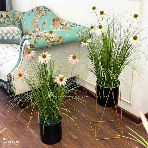 Hoa Cúc Mỹ Giả- Cành Hoa Cúc Mỹ Giả Decor Kệ Sắt, Thiết Kế Tiểu Cảnh Rêu Hoa Ấn Tượng- CC1084