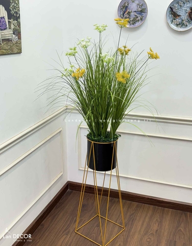Hoa Hồi Hương Giả - Kệ Hoa Hồi Hương Giả Thiết Kế Lan Decor (cao 125-140cm, tán 55cm)- CC1111