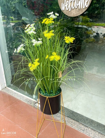 Hoa Hồi Hương Giả - Kệ Hoa Hồi Hương Giả Thiết Kế Lan Decor (cao 125-140cm, tán 55cm)- CC1111