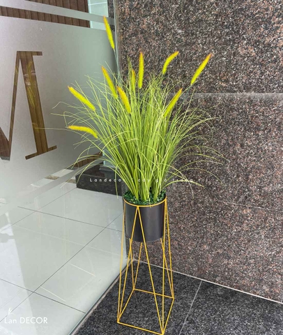 Cỏ Lau Giả- Kệ Cỏ Lau Giả Decor Phòng Khách (cao 135cm. tán 65cm)- CC1107