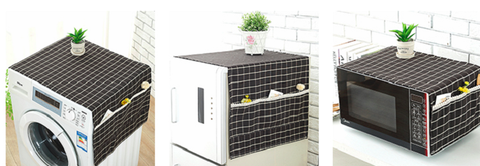 Khăn phủ tủ, kệ caro đen trắng - TBP487