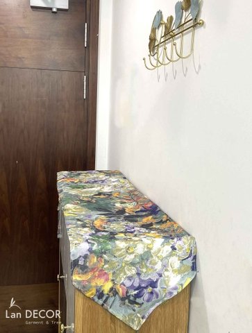 Khăn trải bàn runner họa tiết phong cách retro- TBR579