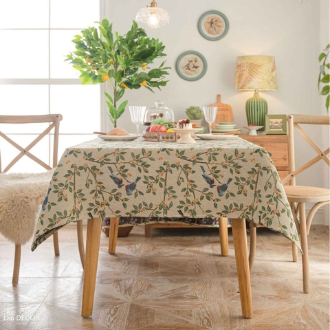 Khăn trải bàn chất liệu cao cấp, dệt màu sang trọng, trang trí căn hộ phong cách cổ điển- TB593