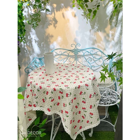 TB301 - Khăn trải bàn họa tiết quả cherry