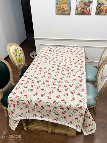 TB301 - Khăn trải bàn họa tiết quả cherry