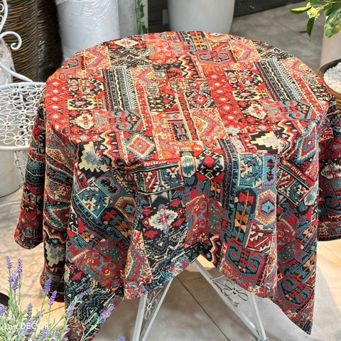 Khăn Trải Bàn Thổ Cẩm Phong Cách Cổ Điển Sang Trọng Bày Tiệc, Phủ Sofa Đẹp Mắt - Khăn Trải Bàn Lan Decor  - TB591