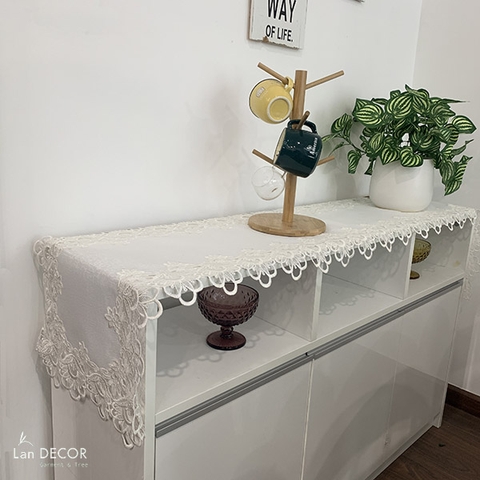 Khăn trải bàn runner ren phong cách Châu Âu - KR016