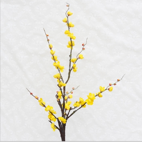 Hoa giả - Cành mai vàng (120cm) trang trí cắm lọ hoa tạo vẻ đẹp sang trọng - HC808-1