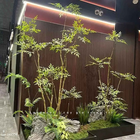 Nam Thiên Trúc Decor- Cây Nam Thiên Trúc Giả Trang Trí Nhà Đẹp (150cm)- LC3047-4 thân