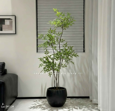 Nam Thiên Trúc Decor- Cây Nam Thiên Trúc Giả Trang Trí Nhà Đẹp (150cm)- LC3047-4 thân