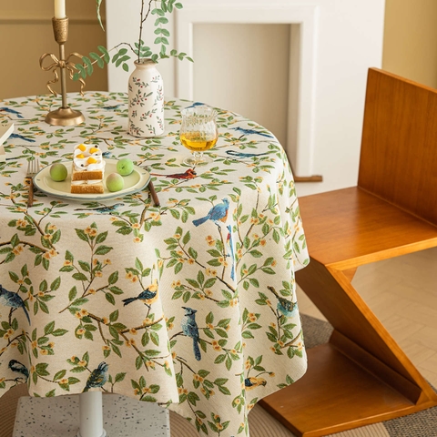 Khăn trải bàn chất liệu cao cấp, dệt màu sang trọng, trang trí căn hộ phong cách cổ điển- TB593