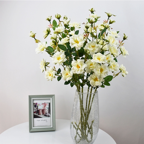 Hoa giả- CÀNH HOA HỒNG LEO TRANG TRÍ LANDECOR - HC637