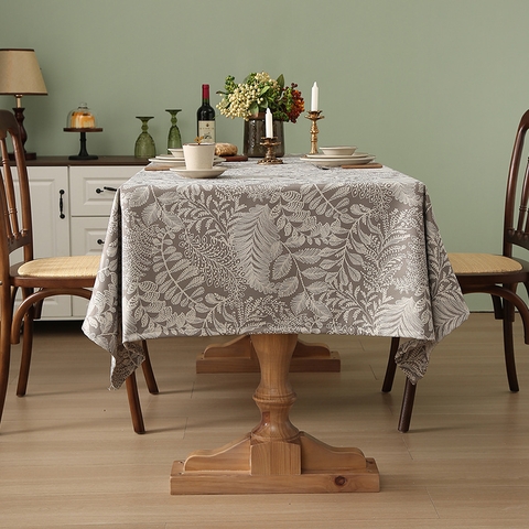 Khăn trải bàn họa tiết lá nâu- TB577