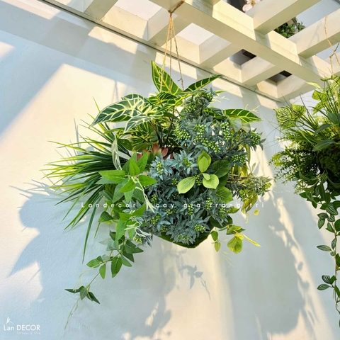 Quả Cầu Rêu Giả Thiết Kế Tiểu Cảnh Giếng Trời Độc Đáo (60x50cm)- CC1296