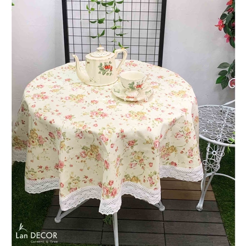 Khăn trải bàn tròn Khăn Trải Bàn Thiết Kế Thương Hiệu Lan Decor Khăn Trải Bàn Tròn Khăn Trải Bàn Thiết Kế Thương Hiệu Lan Decor