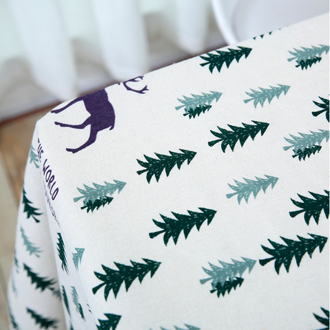 TB278 - Vải Canvas cây thông và tuần lộc