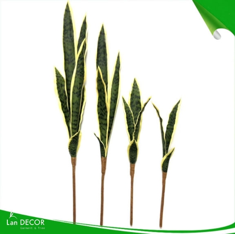 Cành lá giả - Cành lưỡi hổ 80cm (4 lá) trang trí, tạo hình tự nhiên  - HC949