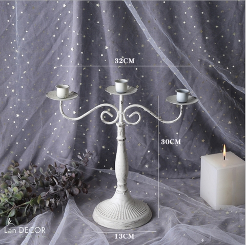 KỆ NẾN 3 ĐẦU TRANG TRÍ LANDECOR - DC038