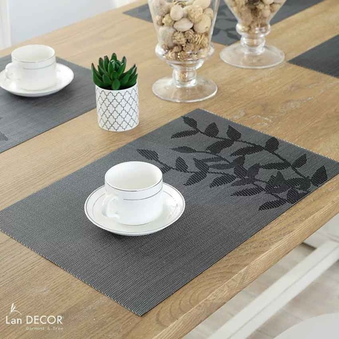 Tấm lót bàn ăn PVC hình lá - TL136