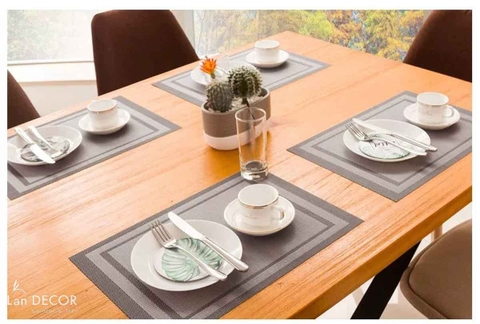 Tấm Lót Bàn Ăn, Tấm Lót Chống Thấm , Cách Nhiêt 30x45cm (Hàng Đẹp Loại 1) - TL109